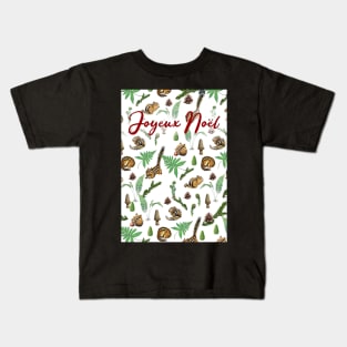 Forest Life White Background Christmas Card Kids T-Shirt